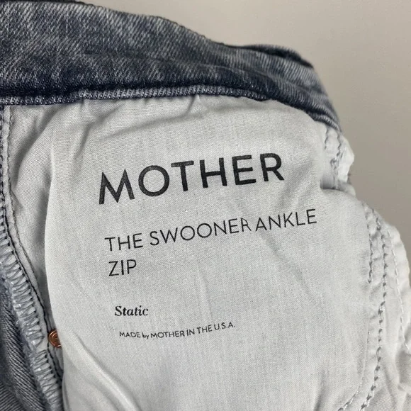 Mother The Swooner Ankle Zip In Static Size 25 - Picture 15 of 16